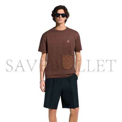 LOUIS VUITTON SHORT-SLEEVED CREWNECK WITH SIGNATURE 1AK715